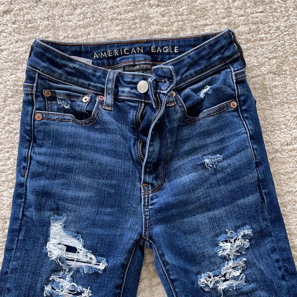 American Eagle super high rise jegging SZ 00 Short jeans - Picture 4 of 8